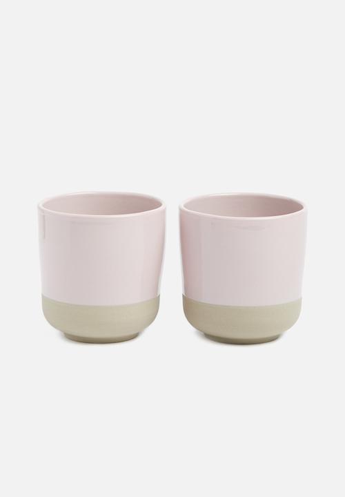 Present Time - Brisk cup set of 2 - pink