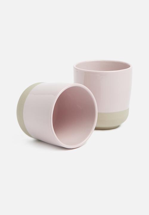 Present Time - Brisk cup set of 2 - pink