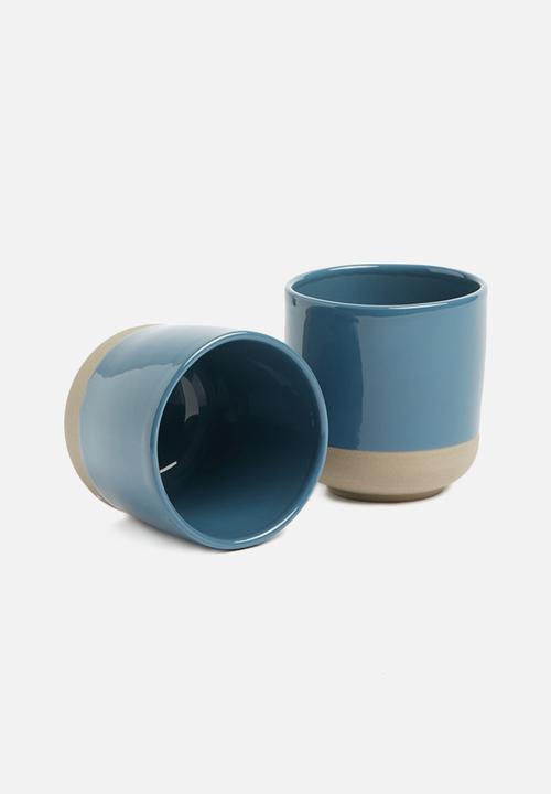 Present Time - Brisk cup set of 2 - blue