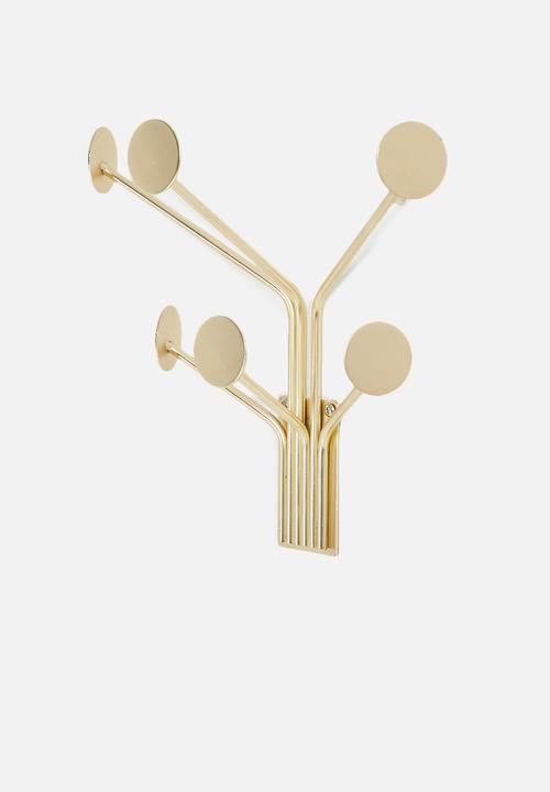 Present Time - Wall dots coat hanger - gold