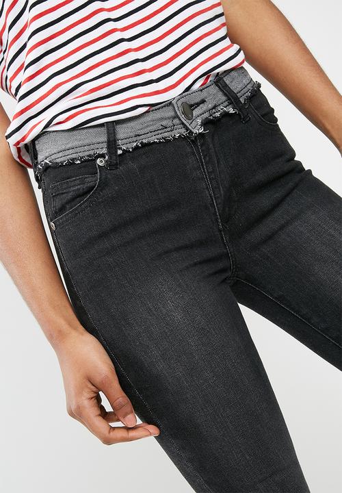 Cotton On - Mid rise grazer skinny jean - black