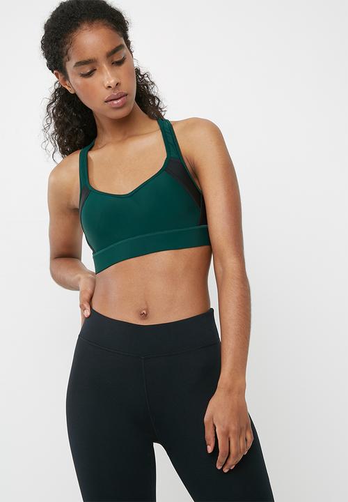 hunter green sports bra