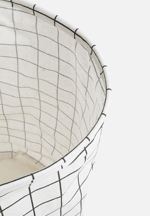 Sixth Floor - Grid basket pleather handle - white