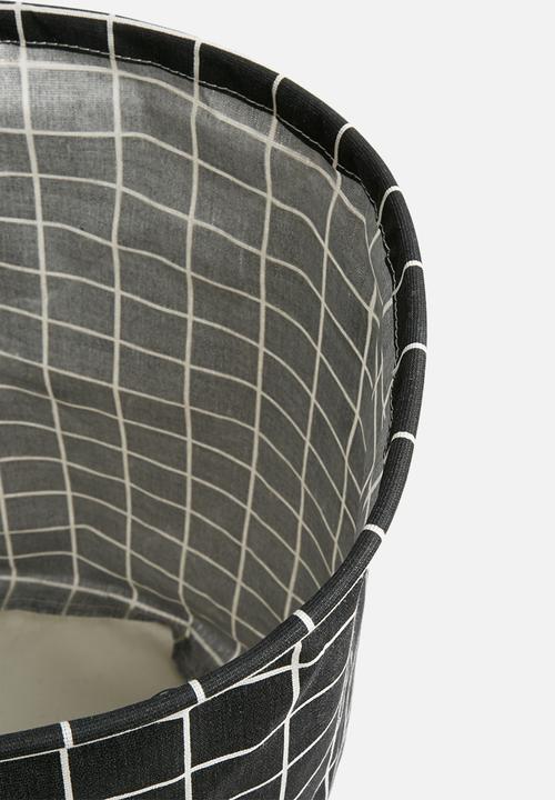 Sixth Floor - Grid laundry basket - black