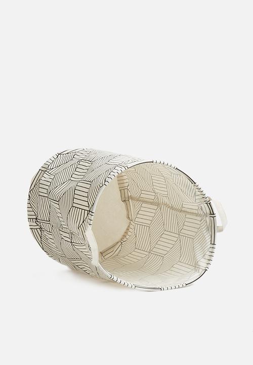 Sixth Floor - Geo laundry basket - cream