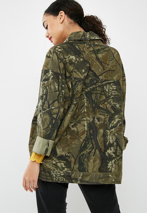 Missguided - Hunter camo jacket - green