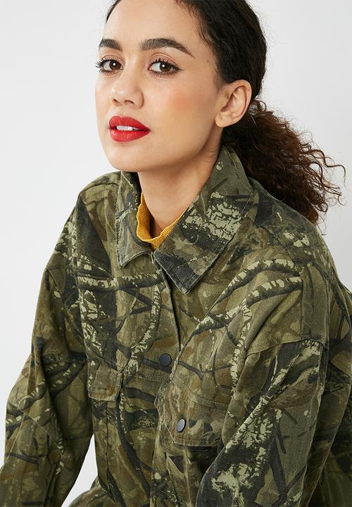 Missguided - Hunter camo jacket - green