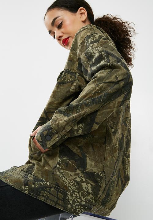 Missguided - Hunter camo jacket - green
