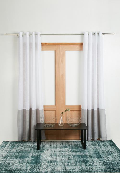 Sixth Floor - Two tone eyelet curtain