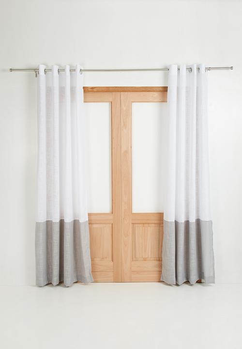Sixth Floor - Two tone eyelet curtain