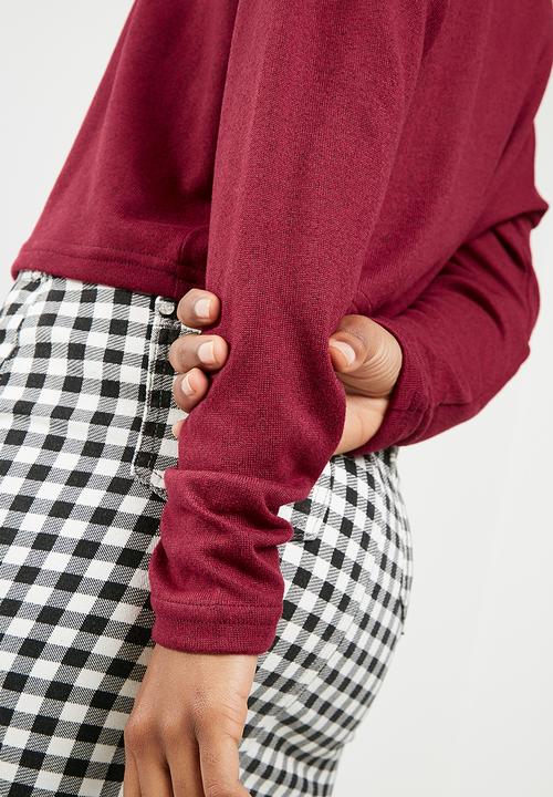 dailyfriday - Slouchy turtleneck top - red