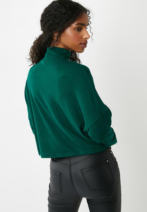 dailyfriday - Slouchy turtleneck top - green