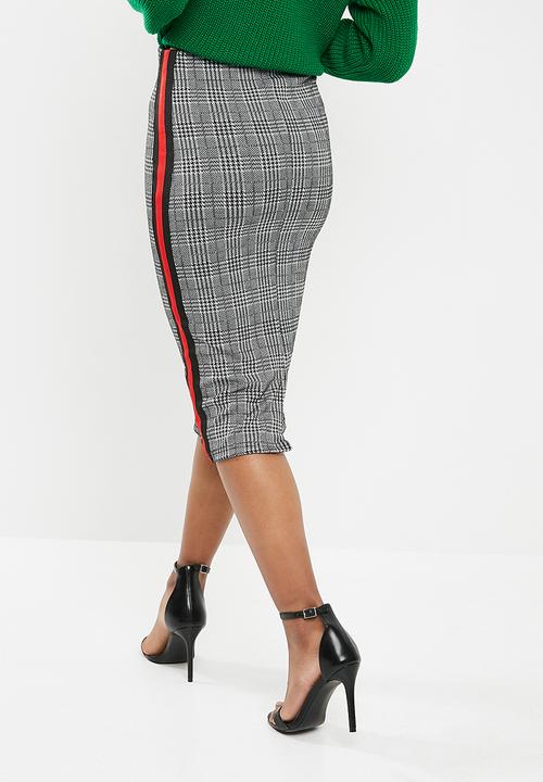 dailyfriday - Check bodycon skirt - grey 