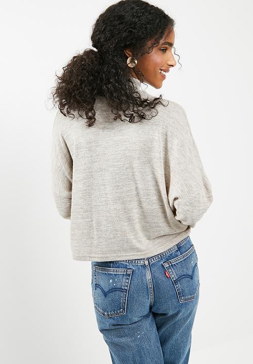 dailyfriday - Slouchy turtleneck top - cream 