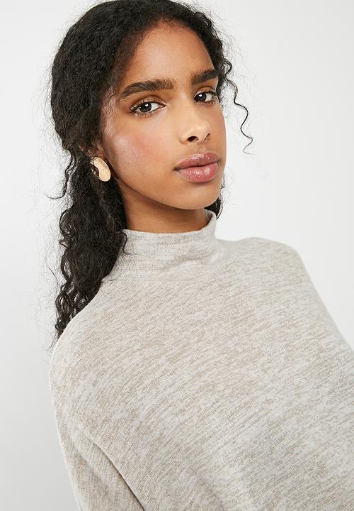 dailyfriday - Slouchy turtleneck top - cream 