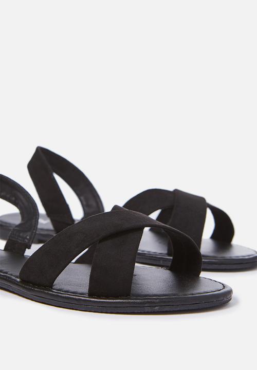 Cotton On - Everyday banting crossover sandal - black