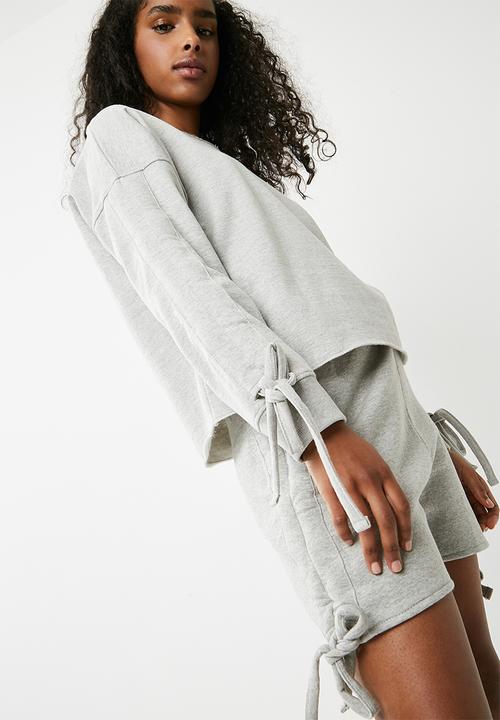 Missguided - Ruched lounge wear short set - grey