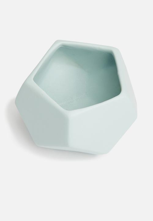 Grey Gardens - Hex mini vase - duck egg