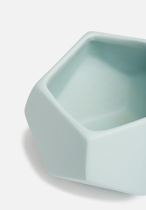 Grey Gardens - Hex mini vase - duck egg
