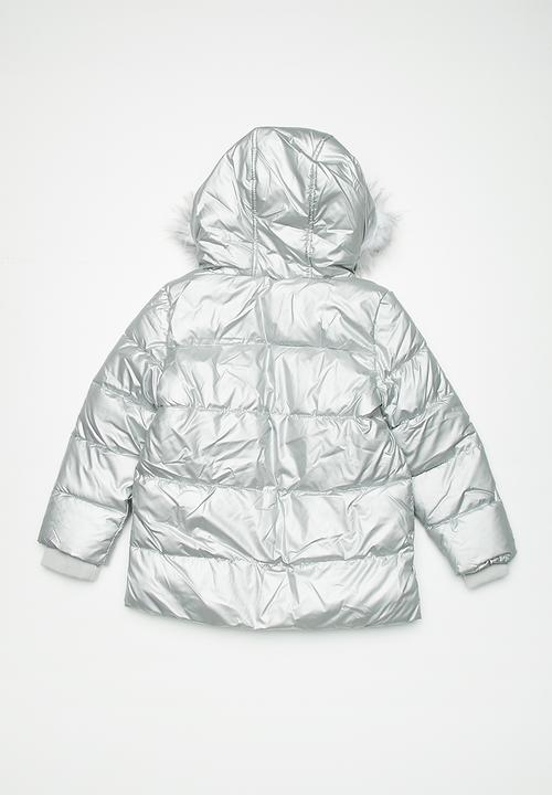 Cotton On - Kids laura puffer jacket - silver 