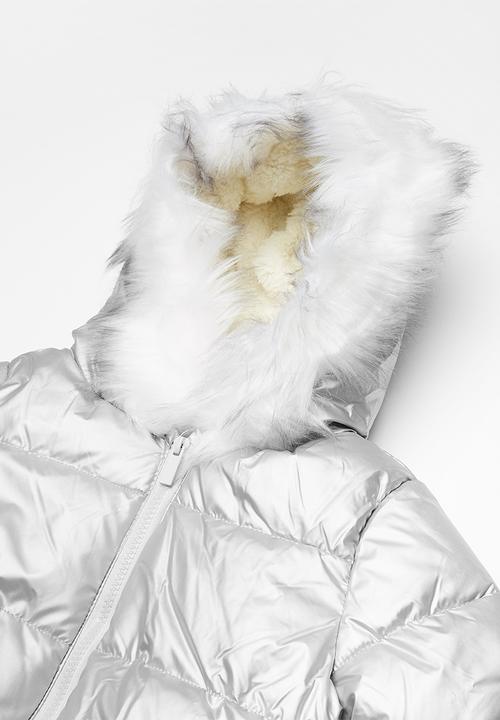 Cotton On - Kids laura puffer jacket - silver 