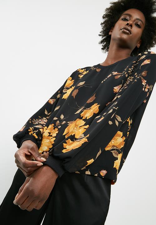 dailyfriday - Sporty rib trim blouse - multi