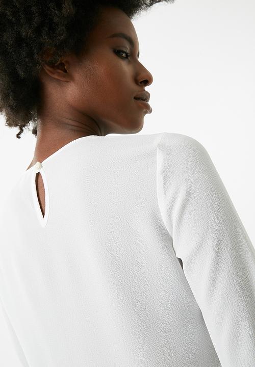 dailyfriday - Blouse with flared sleeve - white