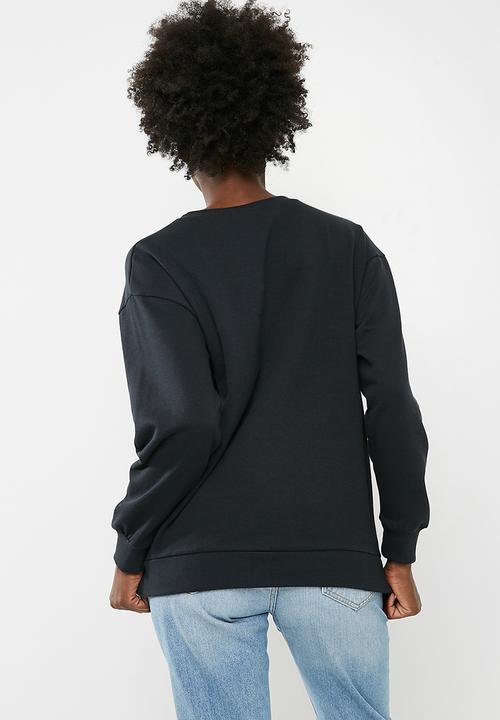 dailyfriday - Long sleeve printed sweat top - black