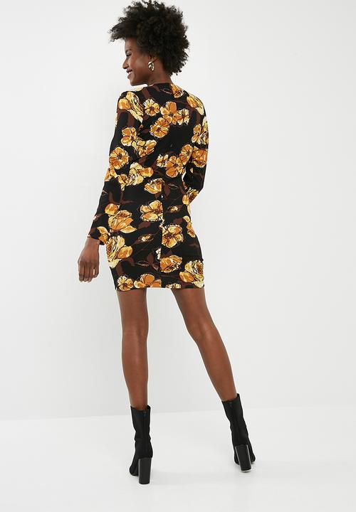 dailyfriday - Structured long sleeve bodycon - multi