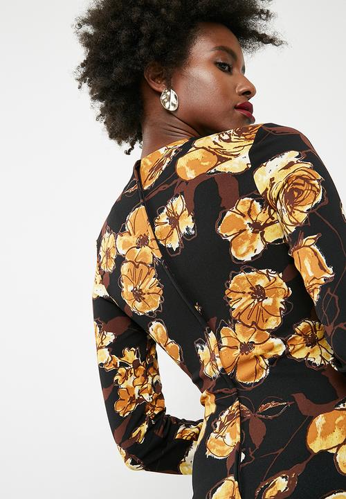 dailyfriday - Structured long sleeve bodycon - multi