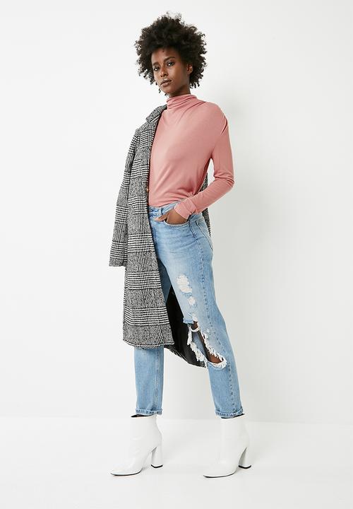 Vero Moda - Glee waterfall longsleeve top - pink 