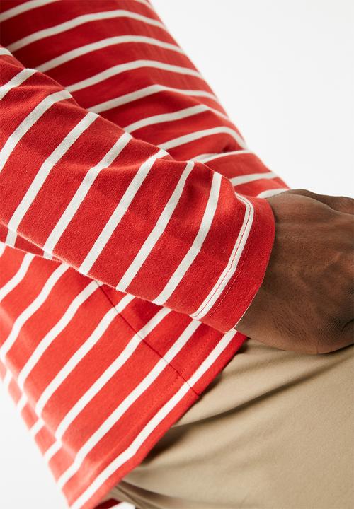 basicthread - Stripe tee - red 
