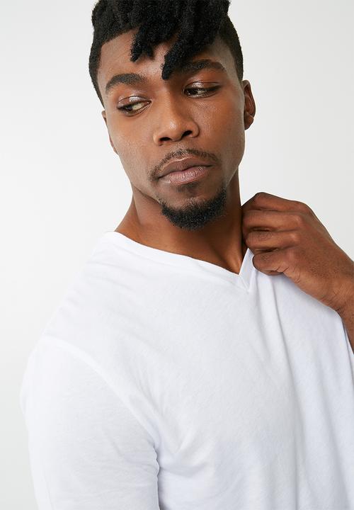Superbalist - Vee neck tee - white 