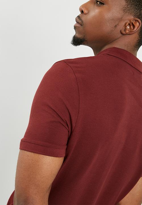 Superbalist - 2-pack pique slim fit polo - navy & burgundy 