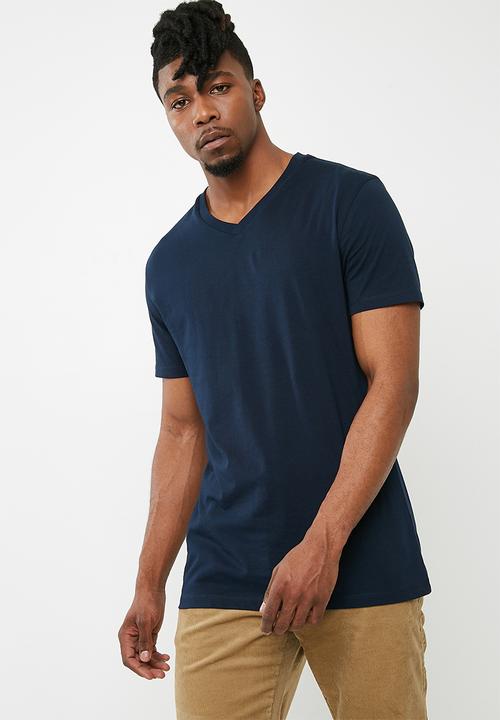 Superbalist - 2-pack vee neck tee - navy 