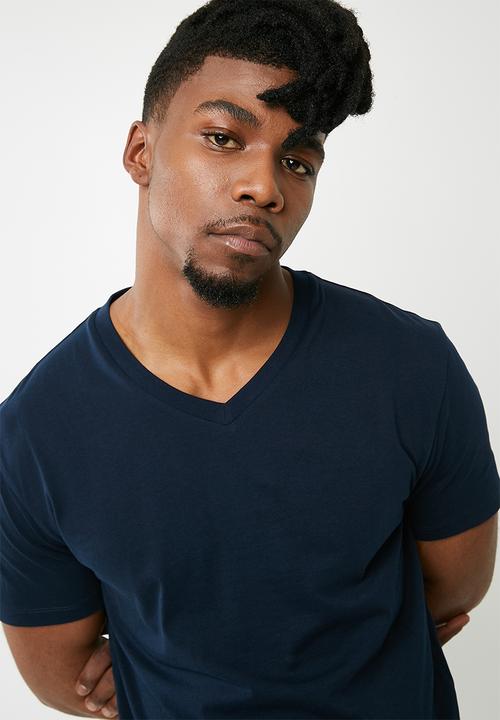 Superbalist - 2-pack vee neck tee - navy 