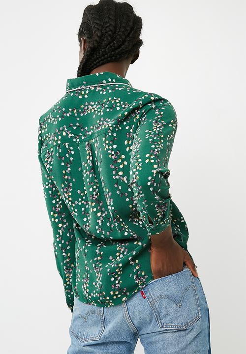 ONLY - Ditte long sleeve shirt - green