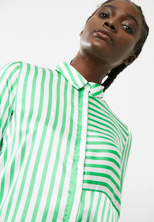 Pieces - Jessica shirt - green & white