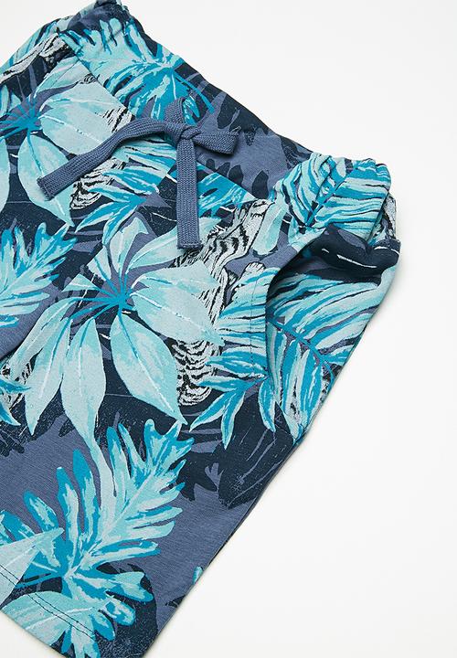 Name It - Jungle shorts - blue 