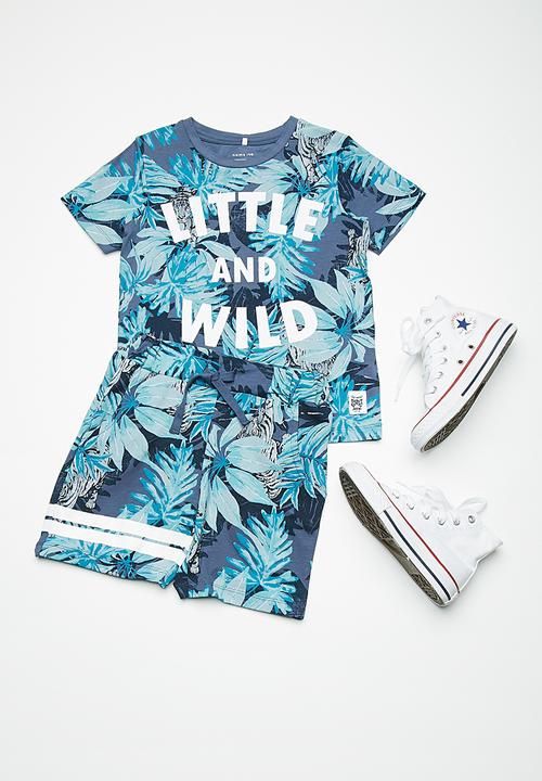 Name It - Jungle shorts - blue 