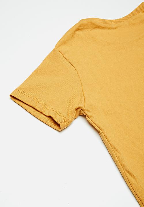 basicthread - Longline tees 2 pack - yellow & grey 