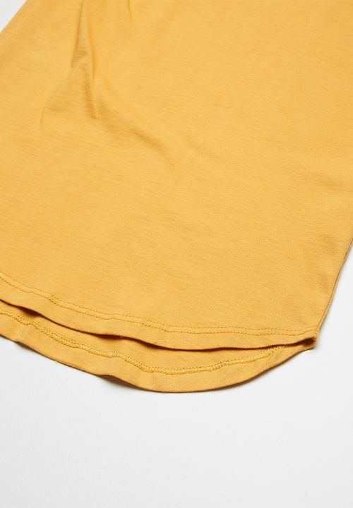 basicthread - Longline tees 2 pack - yellow & grey 