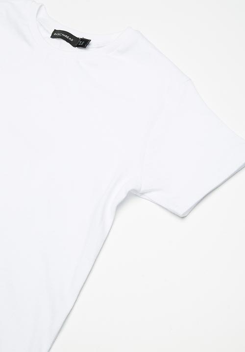 basicthread - Longline tees 2 pack - white & charcoal 