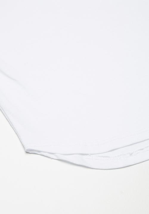 basicthread - Longline tees 2 pack - white & charcoal 
