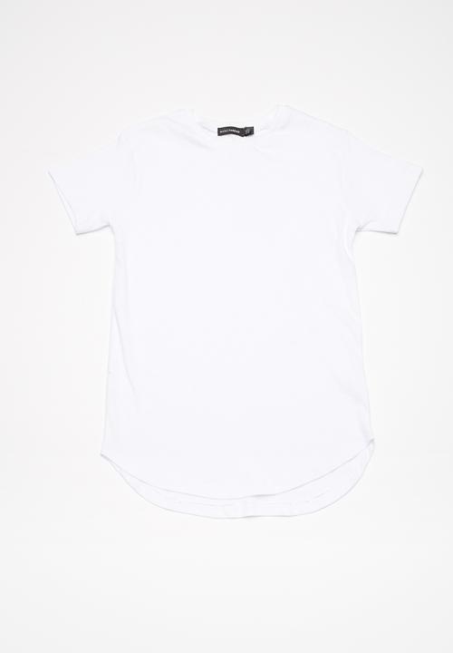 basicthread - Longline tees 2 pack - white & charcoal 