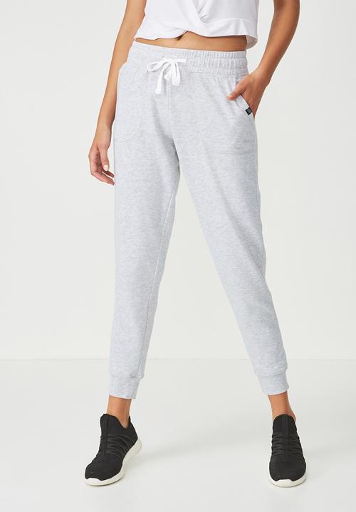 grey marle track pants