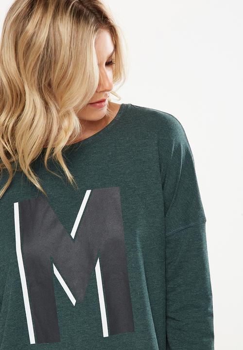 Cotton On - Match back dropped shoulder top - green 