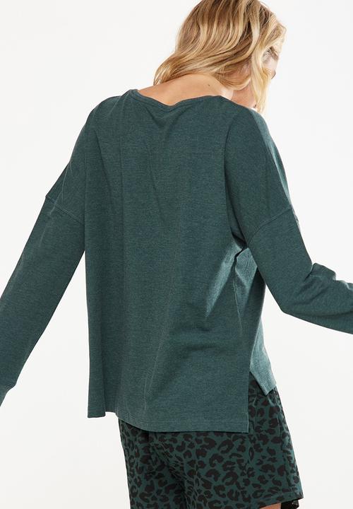 Cotton On - Match back dropped shoulder top - green 