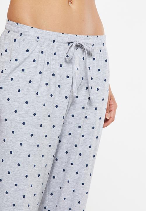 Cotton On - Match back wide leg pant - grey 