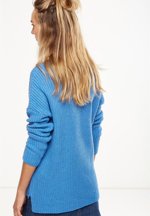Cotton On - Willa v-neck pullover - blue 